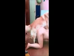 His dog attacks his horny, sultry wife while she is home alone herself.